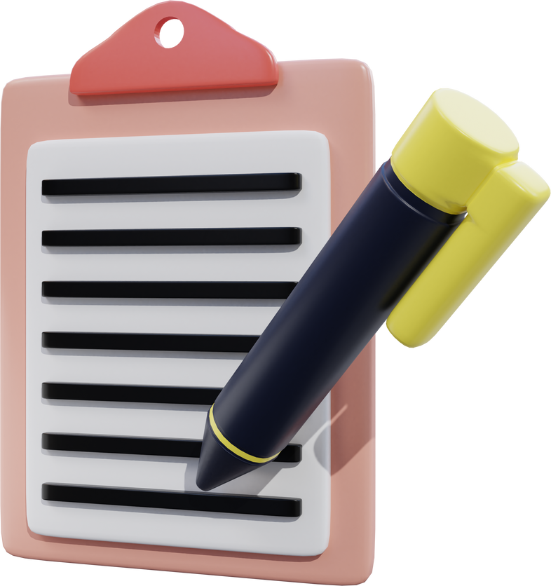 3d task illustration object