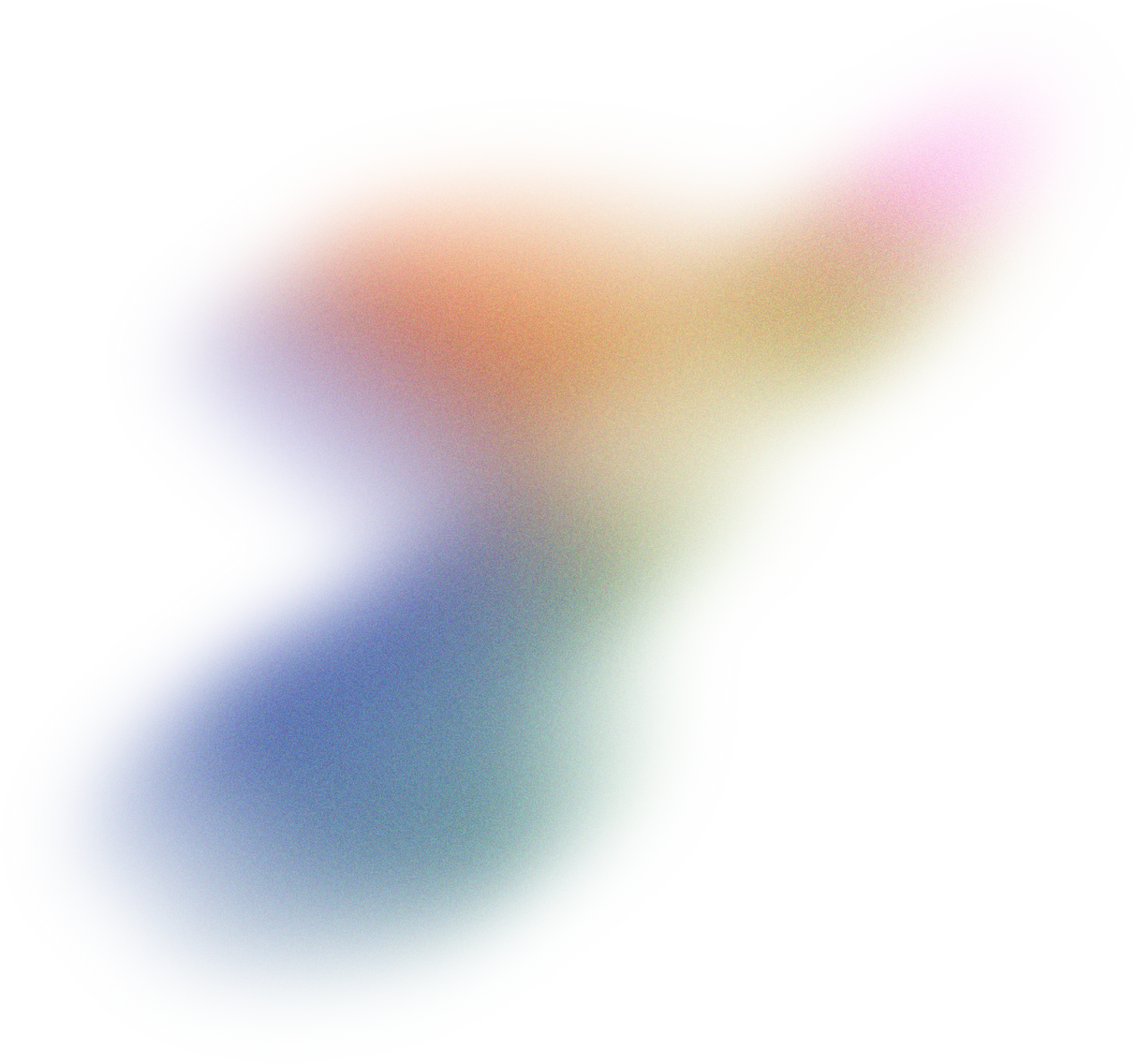 Glowy Gradient Abstract Brush Stroke Blob